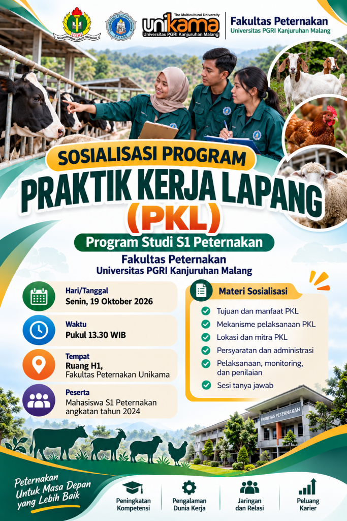 Sosialisasi PKL FAPET UNIKAMA bagi mahasiswa Angkatan 2024